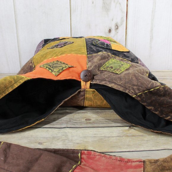 Women's Patchwork Boho Crossbody Shoulder Bag - Picture 8 of 12